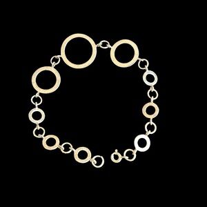 Elegant sterling silver 925 Circle Link Bracelet